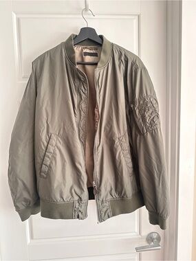 Uniqlo Olive Green Bomber Jacket